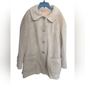 Rice Coat Co. Tan Wool Vintage Coat Size 10 See Description For Details.
